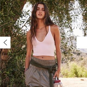 Free People Good Karma Crop Tank - Lavender